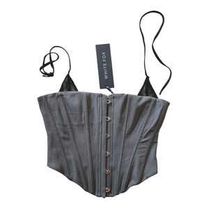 White Fox Boutique Gray Crop Top
